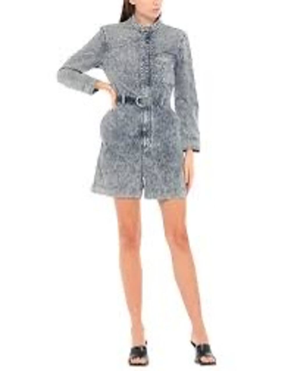 Stella McCartney Acid Wash Denim Overalls Romper Long Sleeve EU 38
